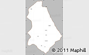 Gray Simple Map of Asmat, cropped outside