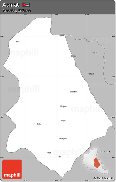 Gray Simple Map of Asmat
