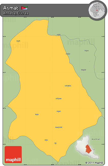 Savanna Style Simple Map of Asmat