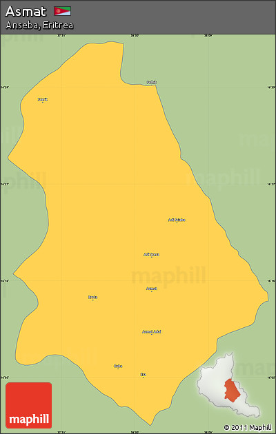 Savanna Style Simple Map of Asmat, single color outside