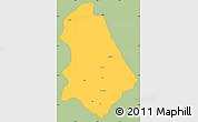 Savanna Style Simple Map of Asmat, single color outside