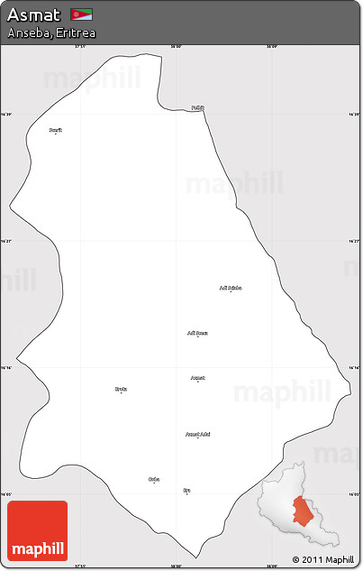 Silver Style Simple Map of Asmat, cropped outside