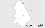 Silver Style Simple Map of Asmat, cropped outside