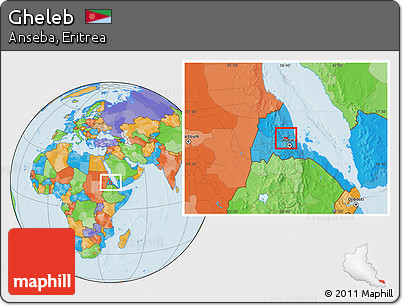 Political Location Map of Gheleb