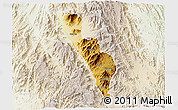 Physical 3D Map of Habero, lighten