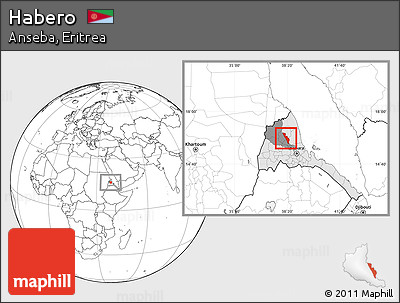 Blank Location Map of Habero, highlighted country, highlighted parent region