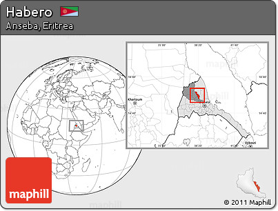 Blank Location Map of Habero, highlighted country, highlighted parent region