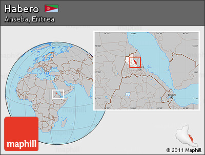 Gray Location Map of Habero, highlighted parent region, within the entire country