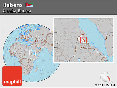 Gray Location Map of Habero, highlighted parent region