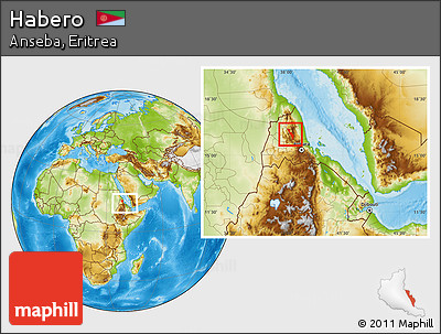 Physical Location Map of Habero, within the entire country