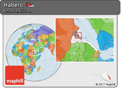 Political Location Map of Habero, highlighted country, highlighted parent region, within the entire country