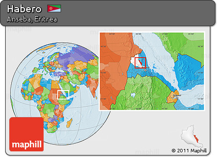 Political Location Map of Habero, highlighted parent region, within the entire country
