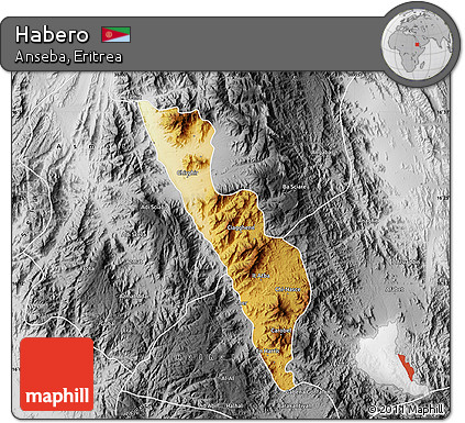 Physical Map of Habero, desaturated