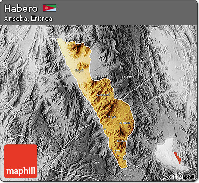 Physical Map of Habero, desaturated