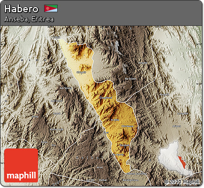 Physical Map of Habero, semi-desaturated