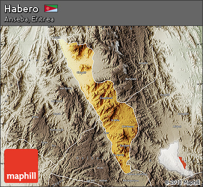 Physical Map of Habero, semi-desaturated