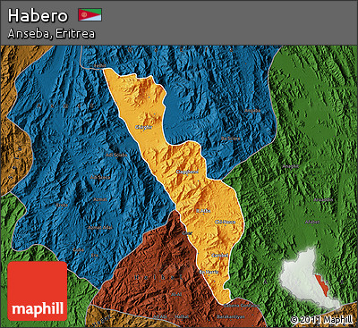 Political Map of Habero, darken