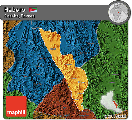 Political Map of Habero, darken