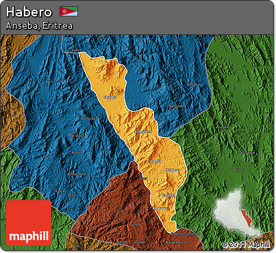 Political Map of Habero, darken