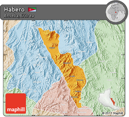 Political Map of Habero, lighten