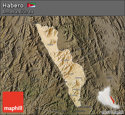 Satellite Map of Habero, darken