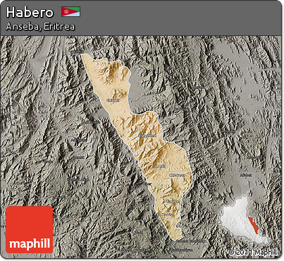 Satellite Map of Habero, darken, semi-desaturated