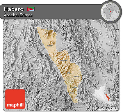 Satellite Map of Habero, desaturated