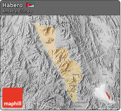 Satellite Map of Habero, desaturated