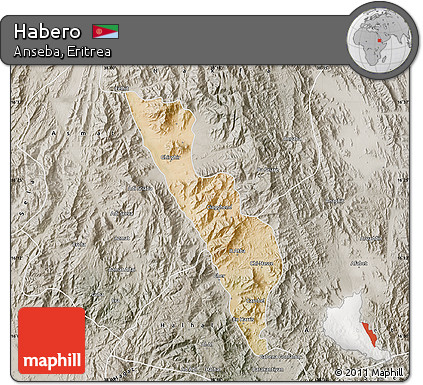 Satellite Map of Habero, semi-desaturated