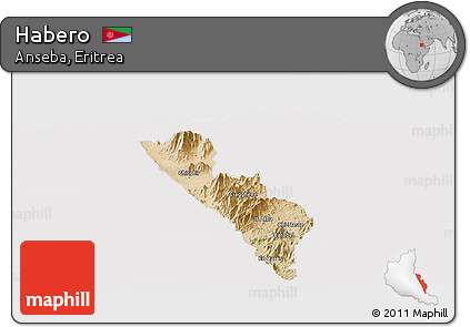 Satellite Panoramic Map of Habero, cropped outside