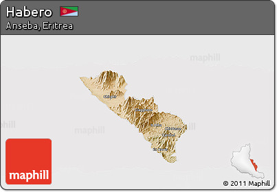 Satellite Panoramic Map of Habero, cropped outside