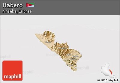 Satellite Panoramic Map of Habero, cropped outside