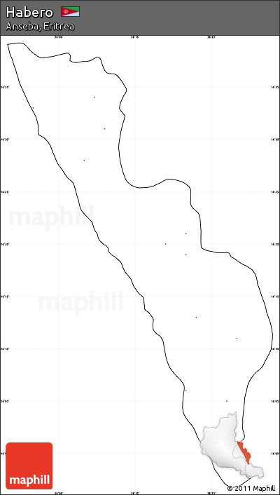 Blank Simple Map of Habero, cropped outside, no labels