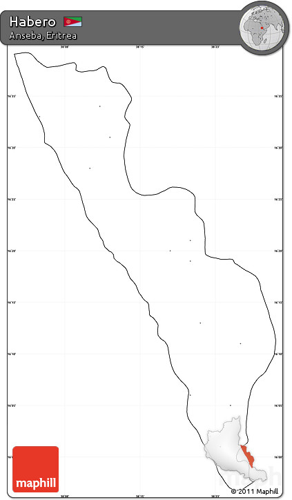 Blank Simple Map of Habero, cropped outside, no labels