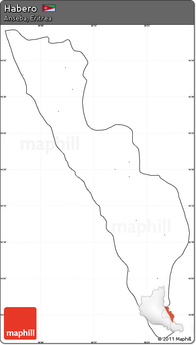 Blank Simple Map of Habero, cropped outside, no labels