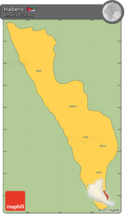 Savanna Style Simple Map of Habero, cropped outside