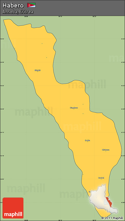 Savanna Style Simple Map of Habero, cropped outside