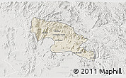 Shaded Relief 3D Map of Hagaz, lighten, semi-desaturated