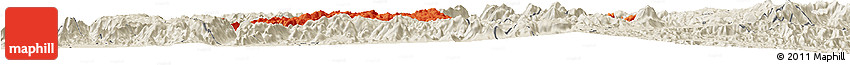 Political Horizon Map of Halhal, shaded relief outside