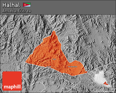 Political Map of Halhal, desaturated