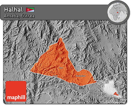 Political Map of Halhal, desaturated