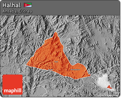 Political Map of Halhal, desaturated