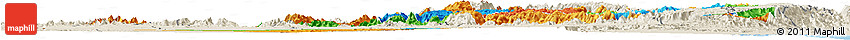 Political Horizon Map of Anseba, shaded relief outside