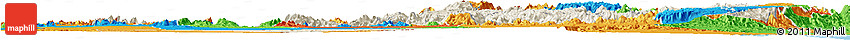 Shaded Relief Horizon Map of Anseba, political outside