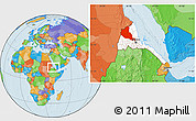 Political Location Map of Anseba, highlighted country, within the entire country