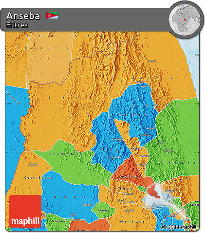 Political Map of Anseba