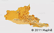 Political Shades Panoramic Map of Anseba, cropped outside