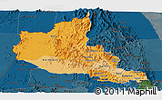 Political Shades Panoramic Map of Anseba, darken