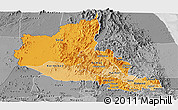 Political Shades Panoramic Map of Anseba, desaturated