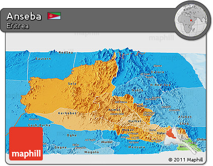 Political Shades Panoramic Map of Anseba